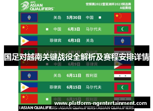 国足对越南关键战役全解析及赛程安排详情